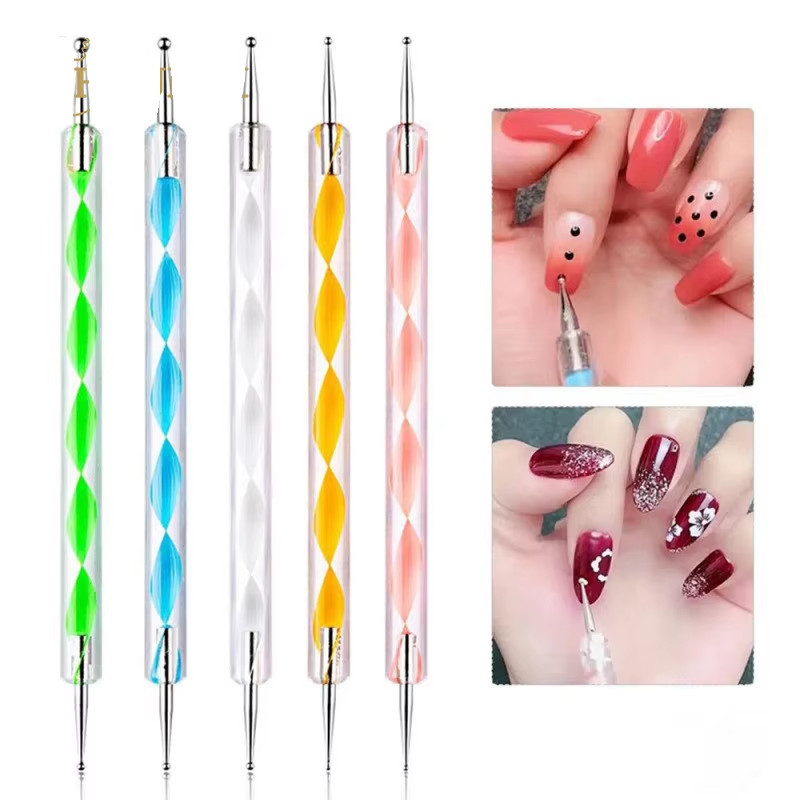 DIY Nail Art Stamp Pen 4 6 10Pcs Set Floral Butterfly Graffiti Dotting Draw Tool