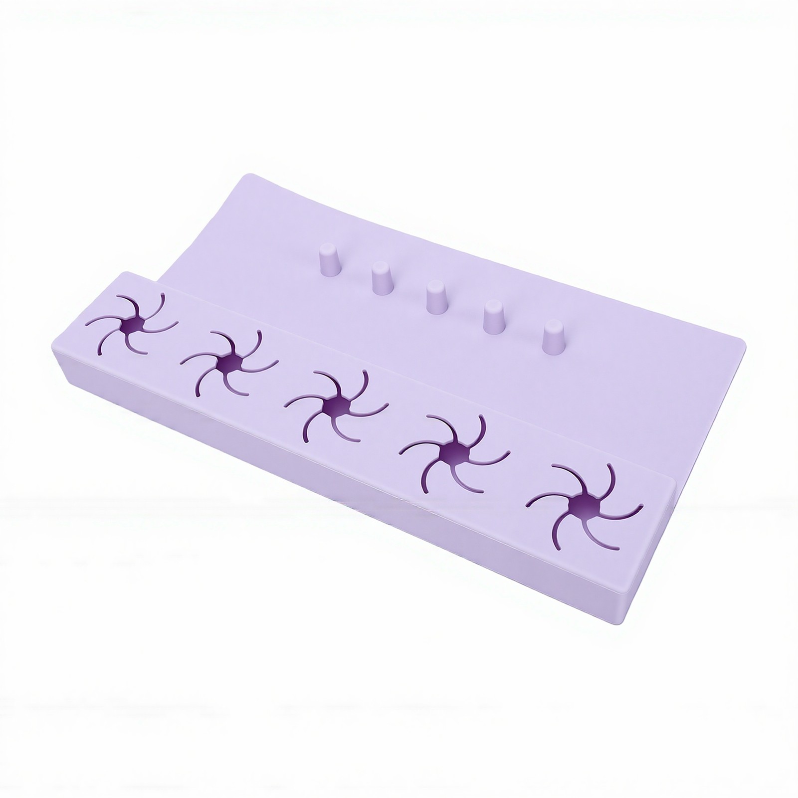 2 In 1 Silicone Nail Hand Rest Mat Anti Spill Holder For Home