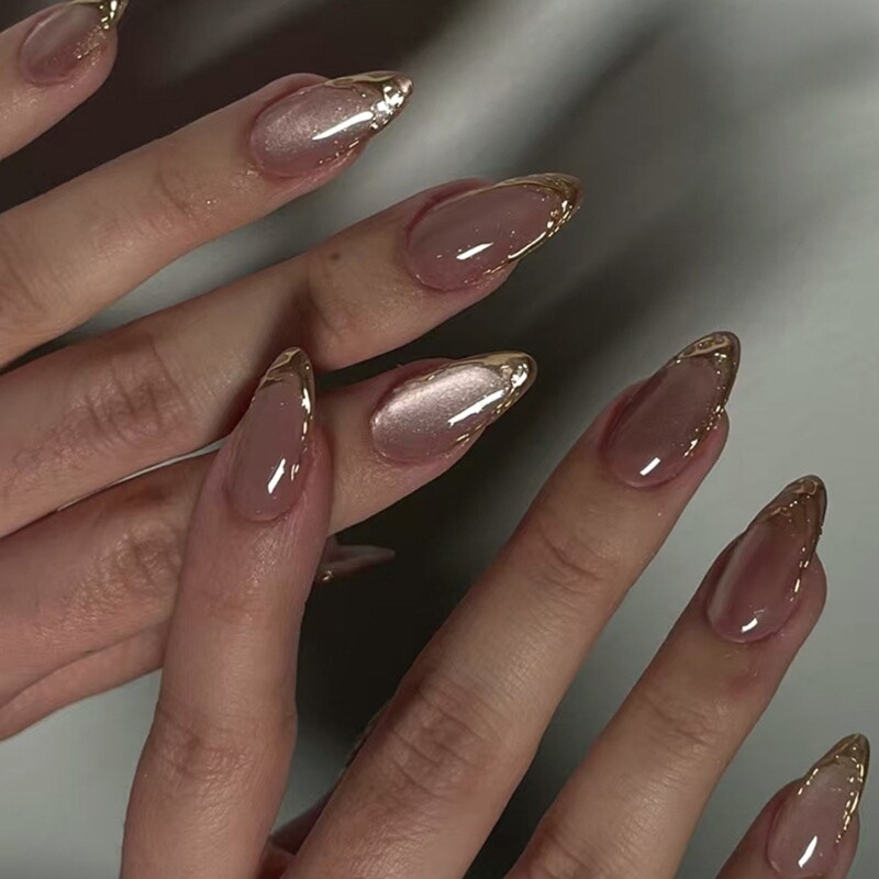 Cats Eye Press on Nail Artificial Acrylic Nail on Nail Full Cover Fake Nai