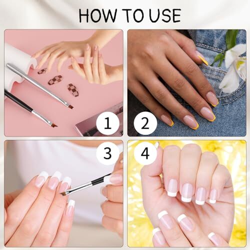 Oblique Head Nail Brushes Moon Shape French Brush French Tip Nail Brushes Set
