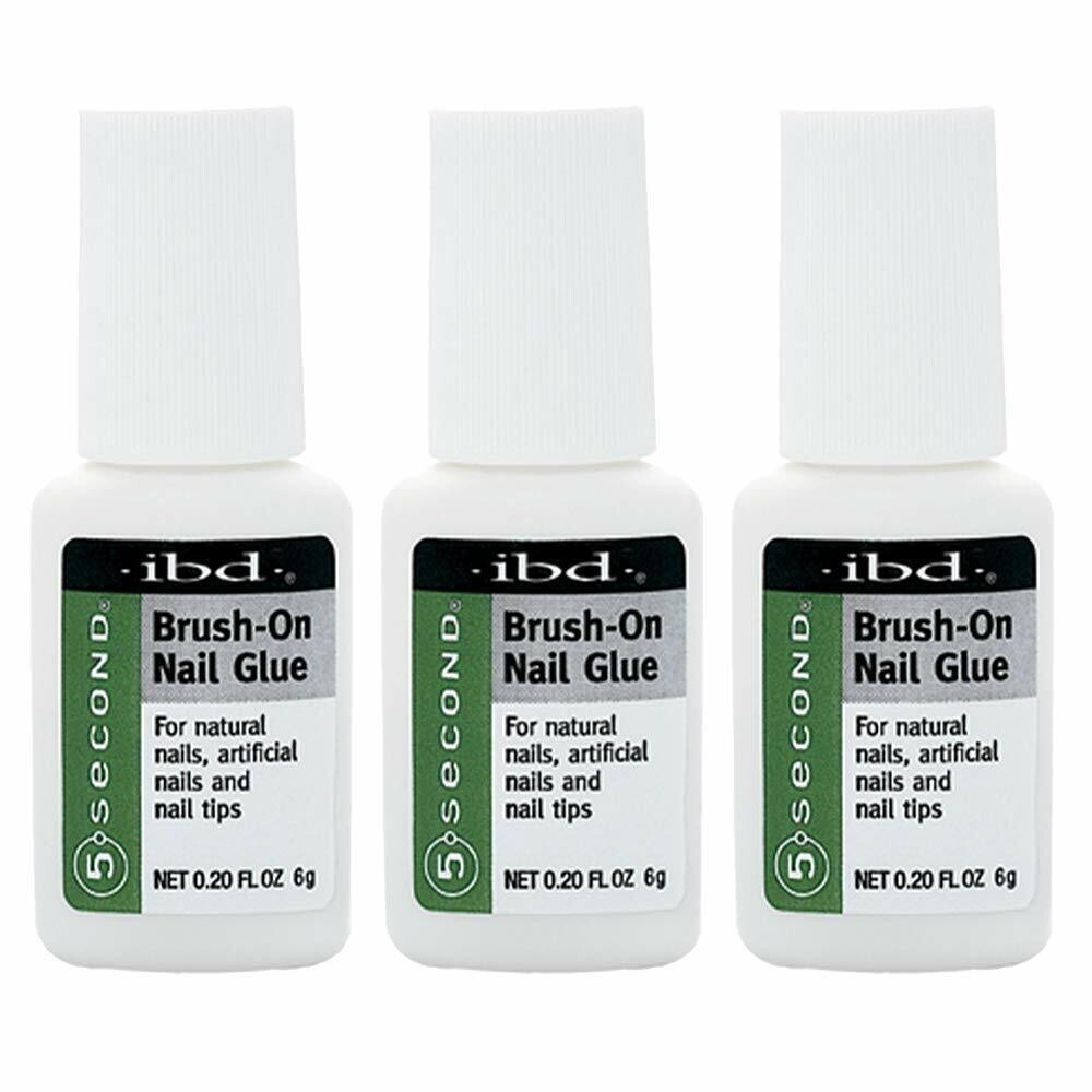 Ibd 5 Second Brush On Nail Glue 527006 / Treatments by IBD (Pack of 3)