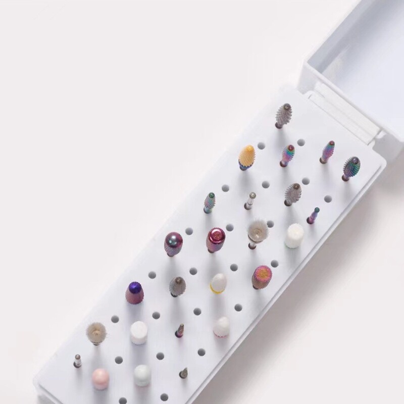 30/48 Holes Art Drill Bits Holder Manicure Milling Cutters Display Contain