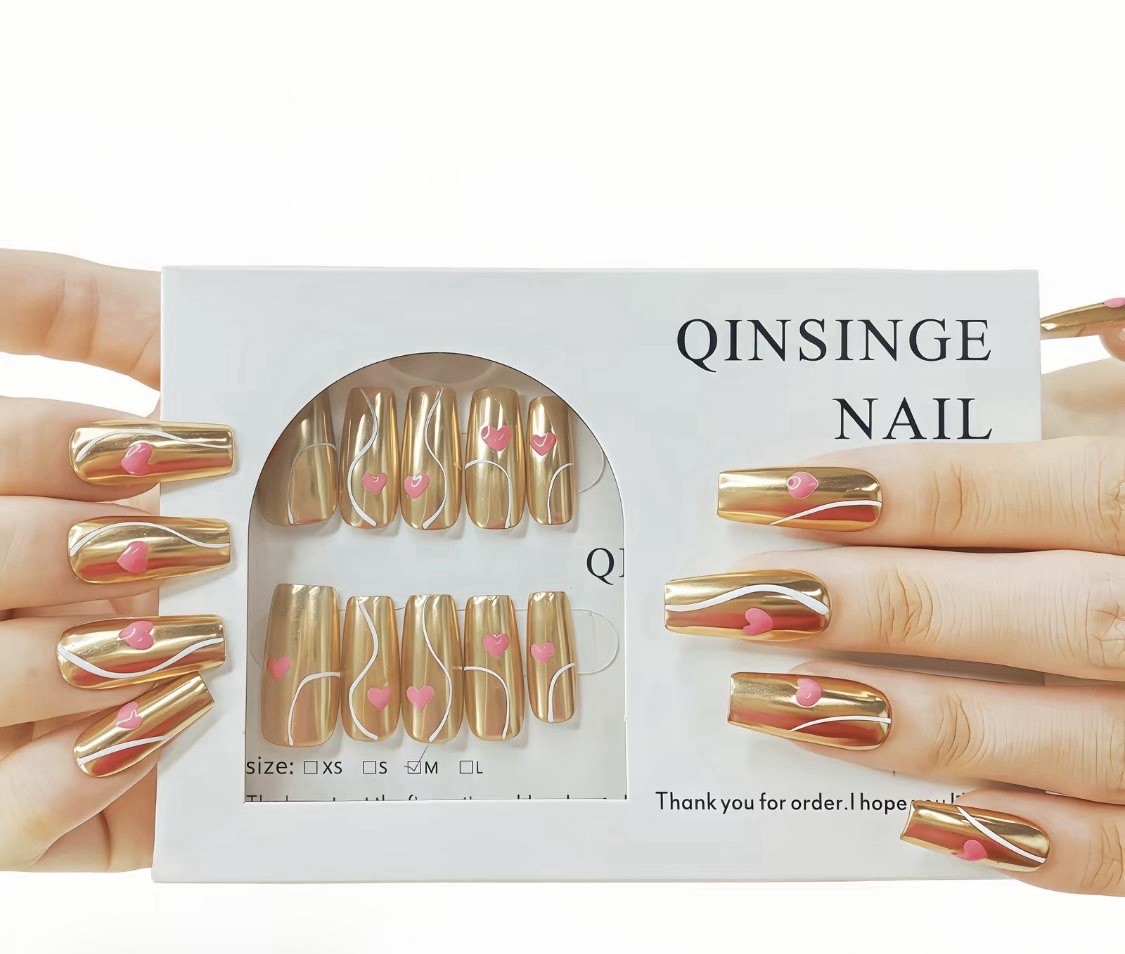 QINSINGE Golden Mandala Press-On Nails