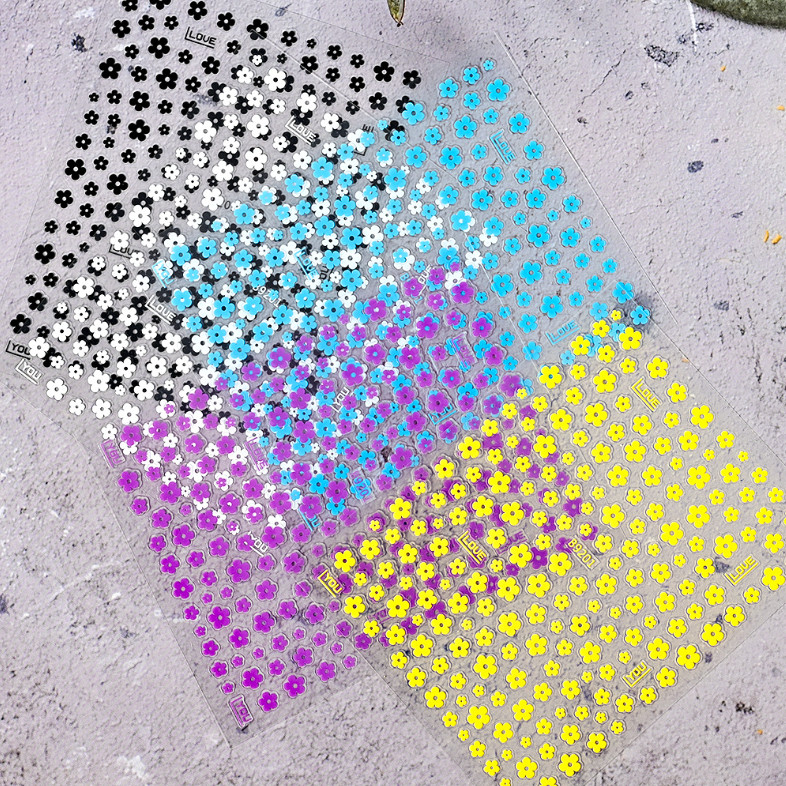 3D Nail Stickers Art DIY Designs Waterproof Decal Manicure Daisy Flowers NS17