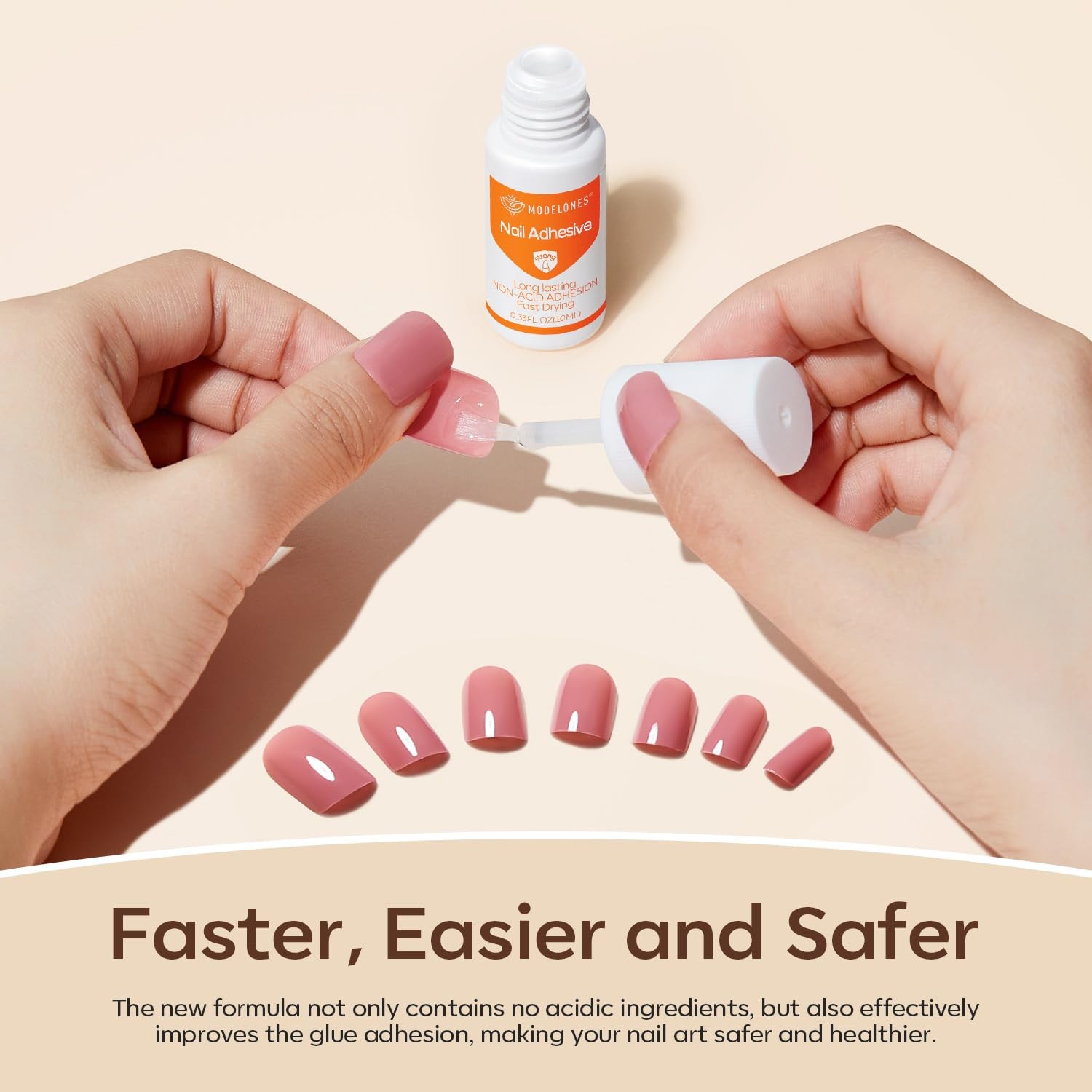 Modelones Nail Glue for Press Ons, Press On Nails and Acrylic Nails, 10 ML Su…