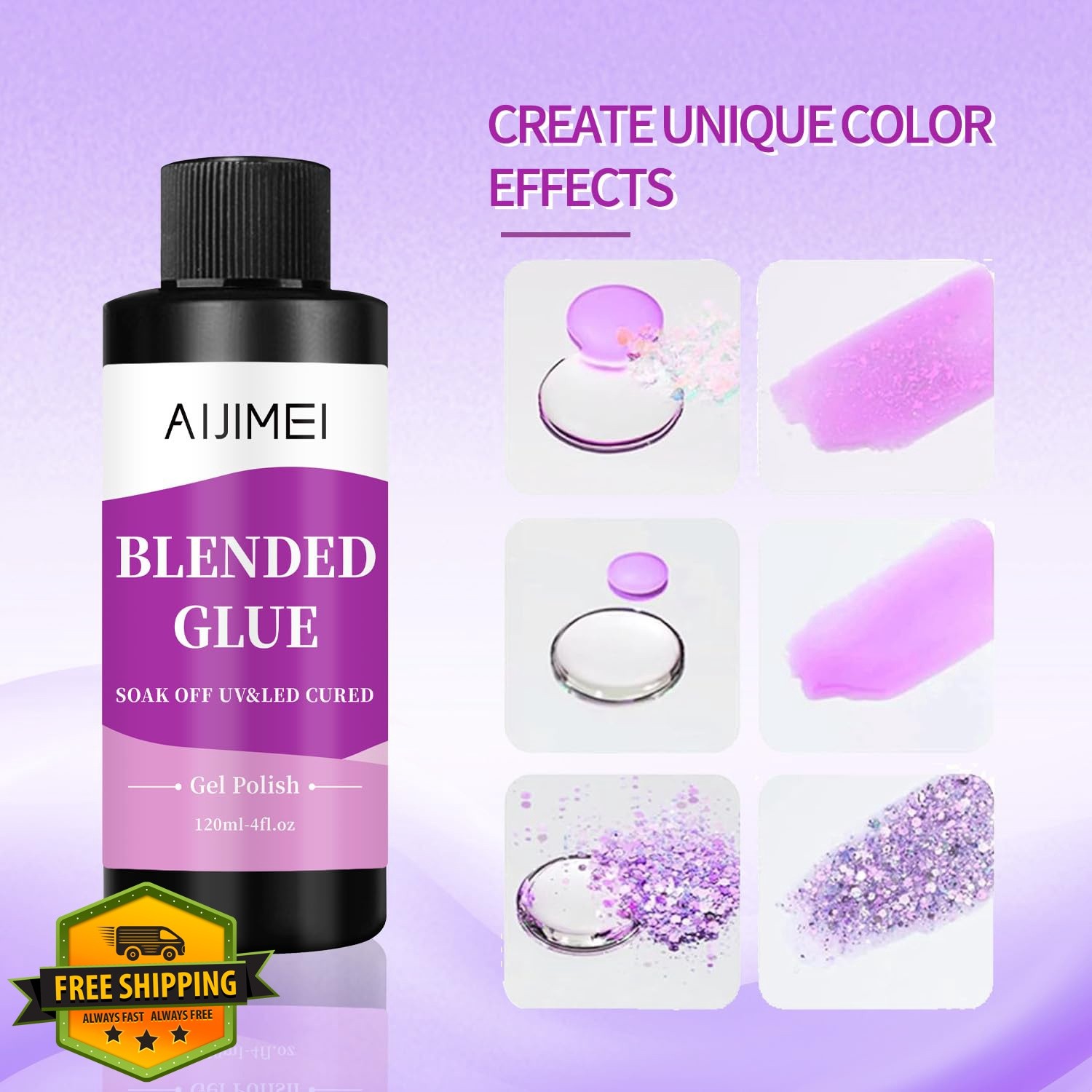 AIJIMEI 4 Fl Oz Clear Nail Blending Glue