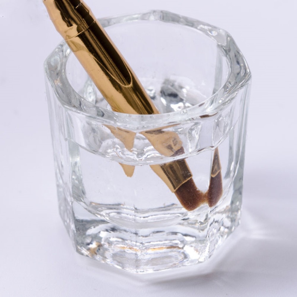 Octagonal Shape Glass Cup Dappen Dish Container for Arcylic Nail Art Liquid
