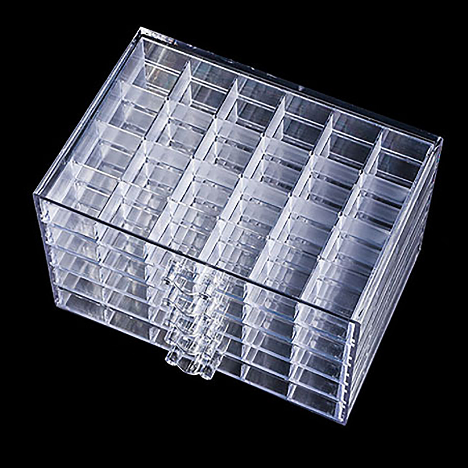 5 Layers Nail Art Supplies Display Organizer 120 Grids Nail Art Storage Box