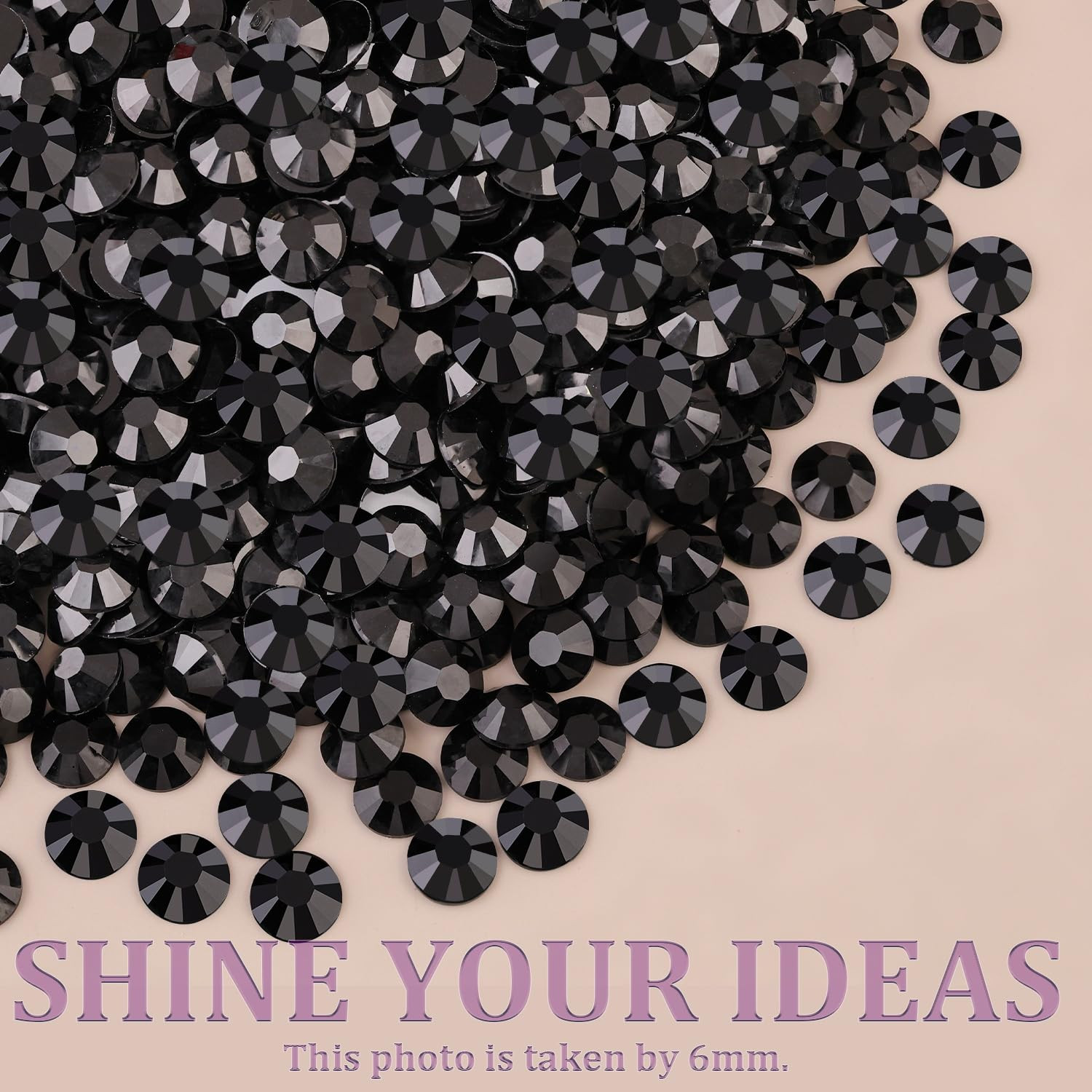 Resin Jelly Rhinestones for Crafting with B7000 Jewelry Glue, 2 Boxes Black Flat