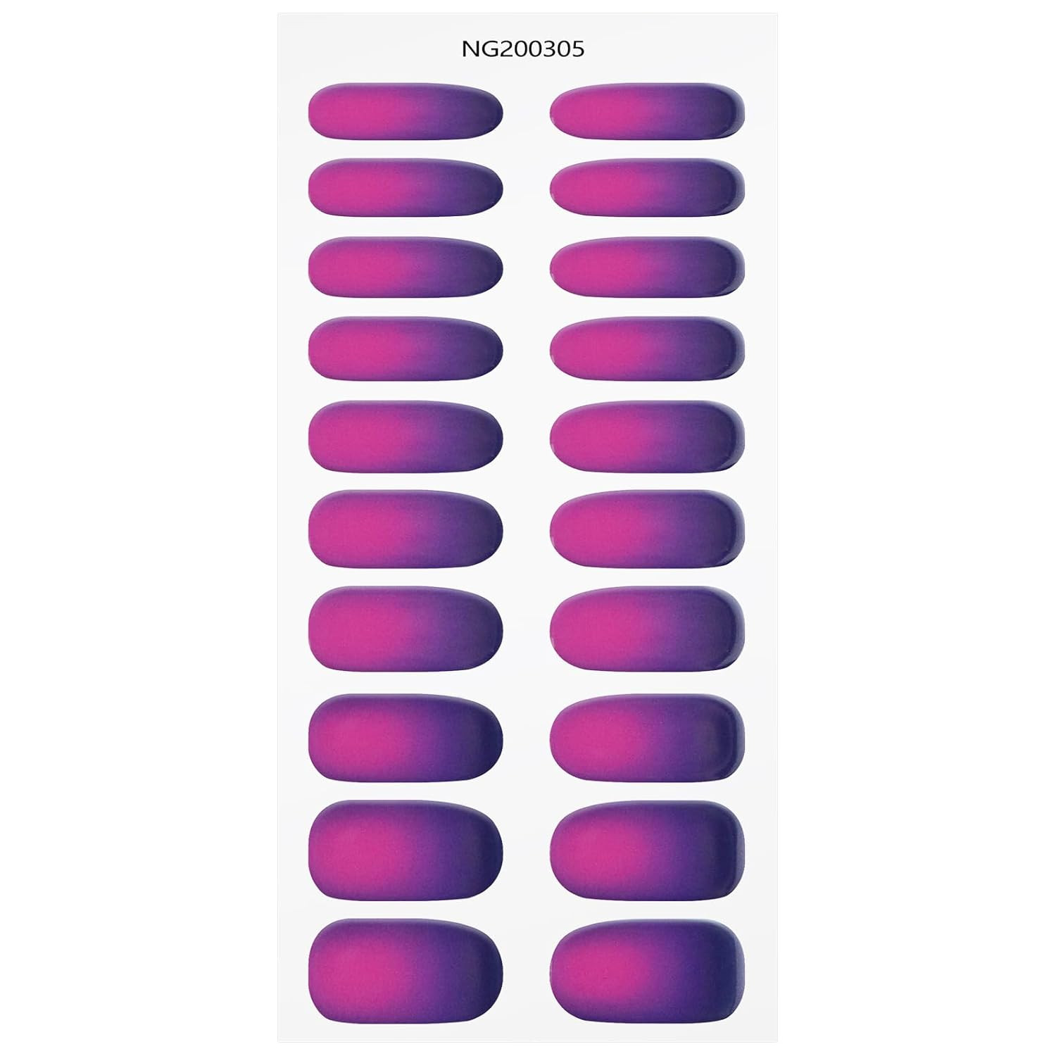 Gel Nail Stickers Pink Purple Semi Cured Gel Nail Strips Wraps UV/LED Nails Art