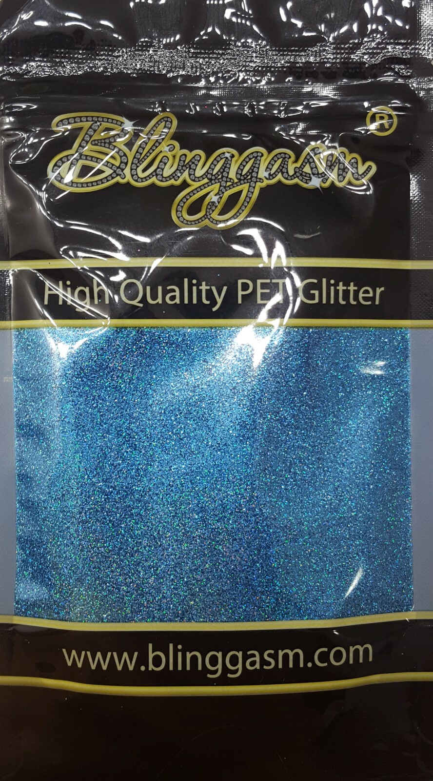 HOLOGRAPHIC SOLVENT RESISTANT GLITTER 3.5 OZ BY WEIGHT #13 LB700 TROPICAL BLUE