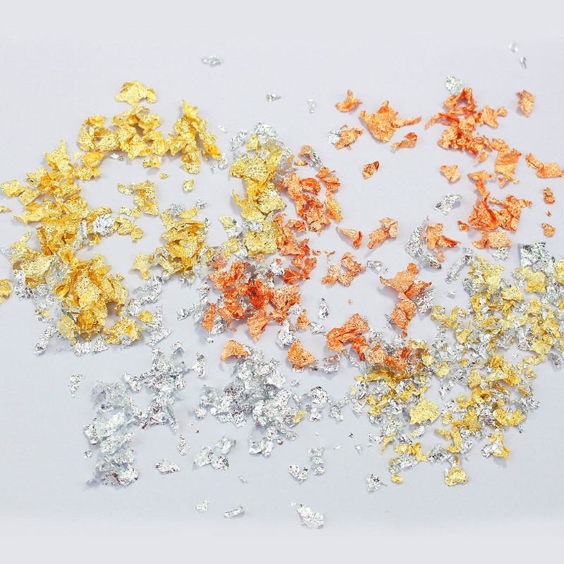 Gold Silver Paper Thin Colored Foil Fragments Nail Painting Handicrafts