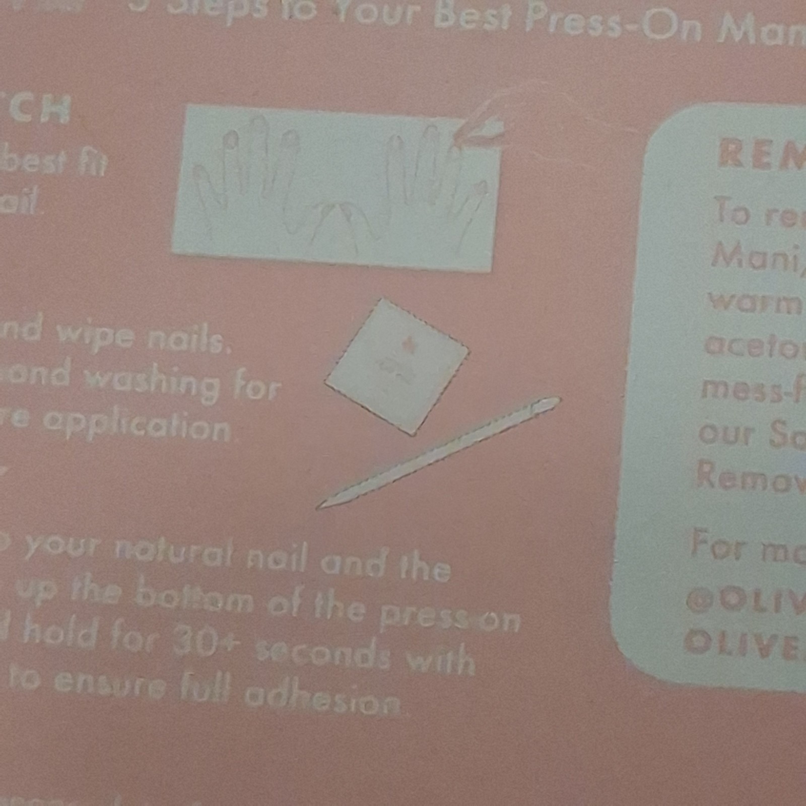 Olive & June Instant Mani Press-On Nails ~ 42PCS Oval Medium Pink Goldfish