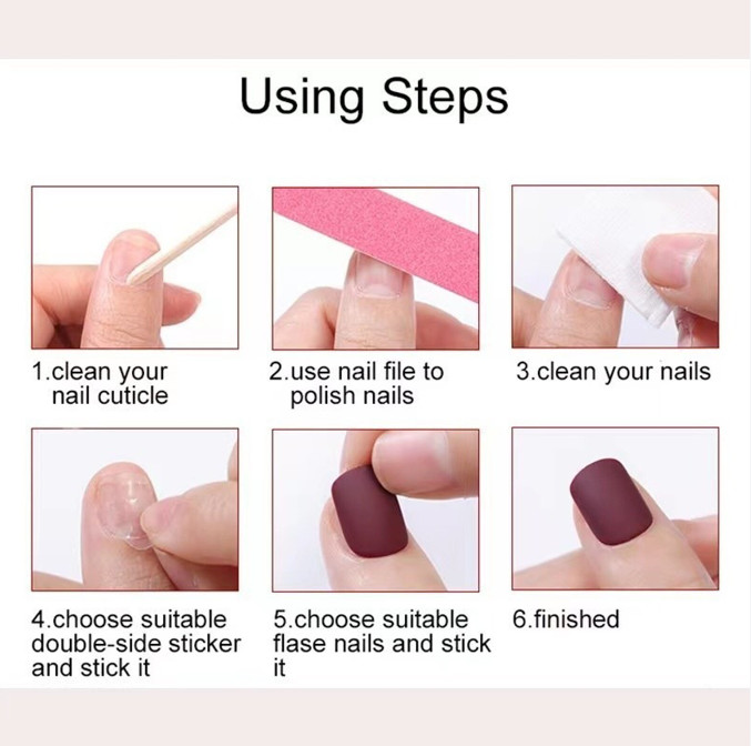 Handmade Press On Nail Nude French 3D Yellow Flower & Green Crystal False Nail