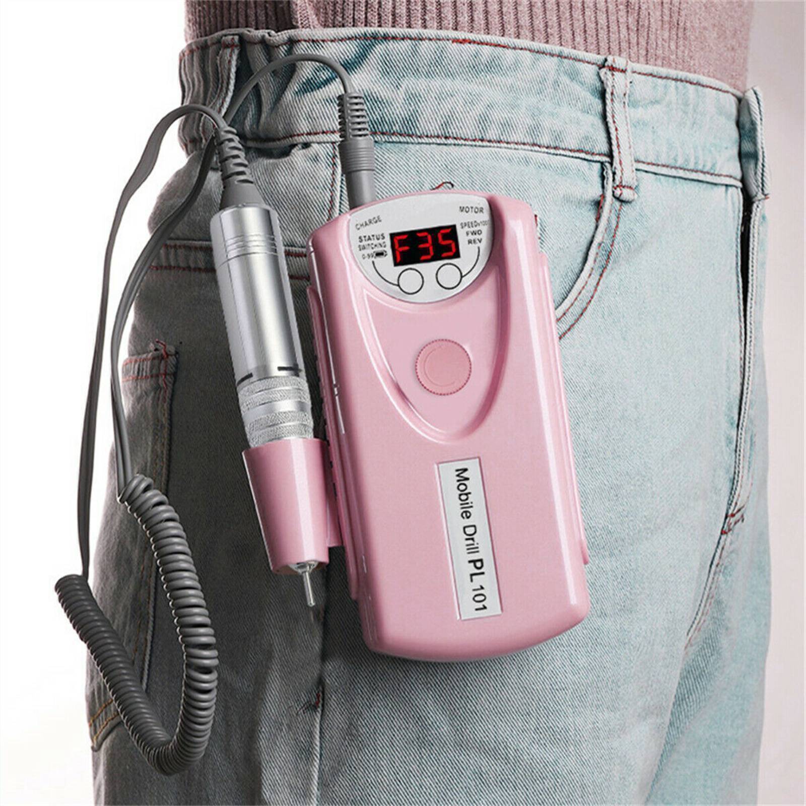 35000RPM Rechargeable Electric Nail Drill Machine Portable Manicure Pedicure Set
