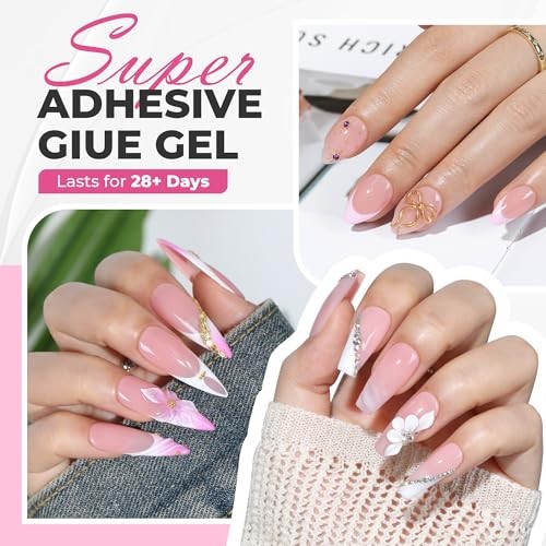 15ml Quick Drying Semi Solid Nail Glue Gel with 10ml Remover for Press On