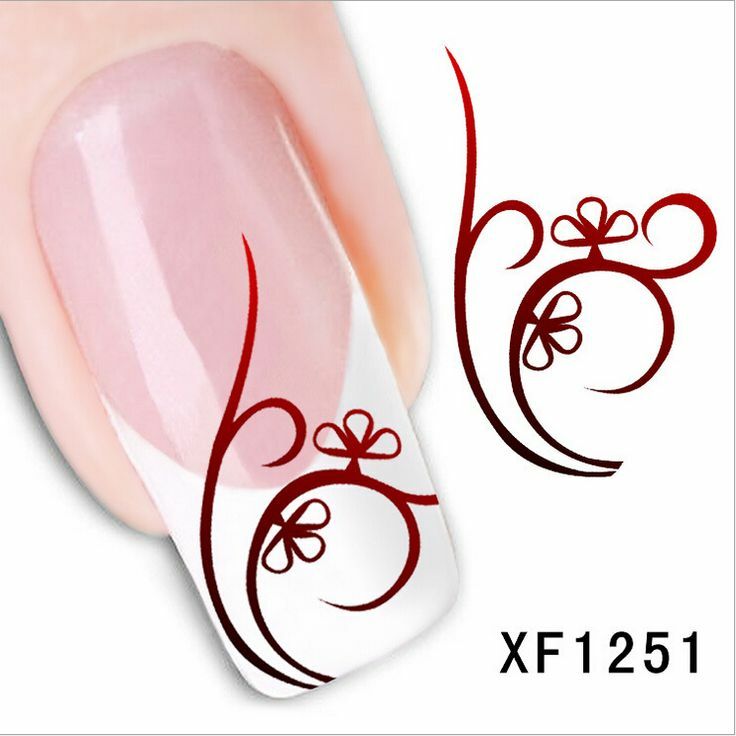 Nail Art Water Transfer Sticker Decal Stickers Pretty Flower XF1251