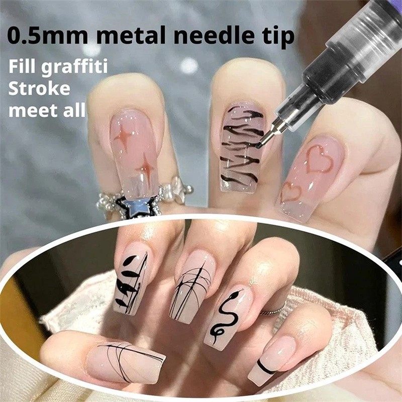 Nail Art Pens Markers Kit – for Girls Women Kids Beginners DIY Painting Nails