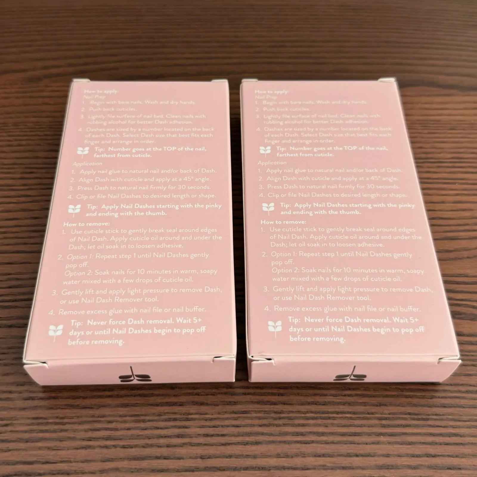 x2 Red Aspen – Nail Dashes Press-On Nails (On Point, Brier, Medium Coffin)
