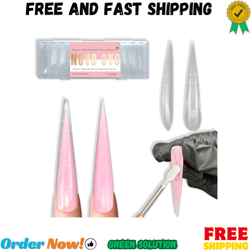 NOVO OVO Stiletto Nail Forms 3XL 4XL Dual Polygel Extension 70 Pcs 14 Sizes