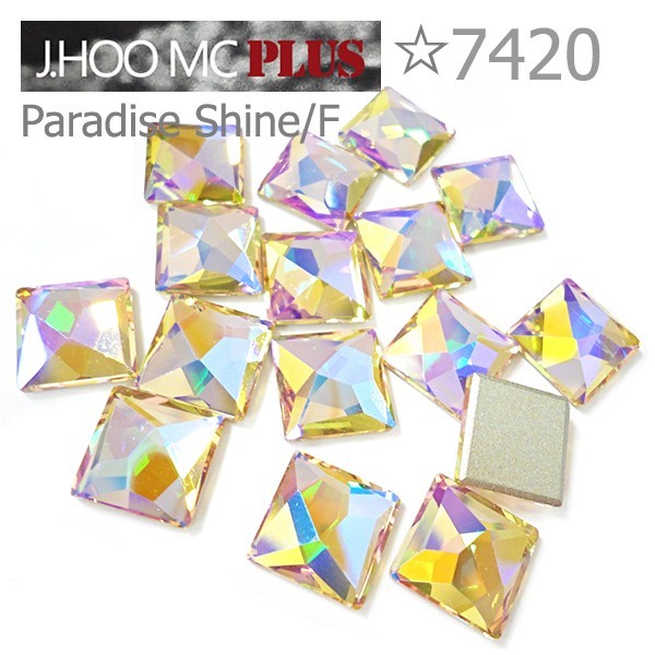 J.HOO Crystal 7420 Asymmetric Square Flat Back Rhinestones 10mm Nail Art (6pcs)