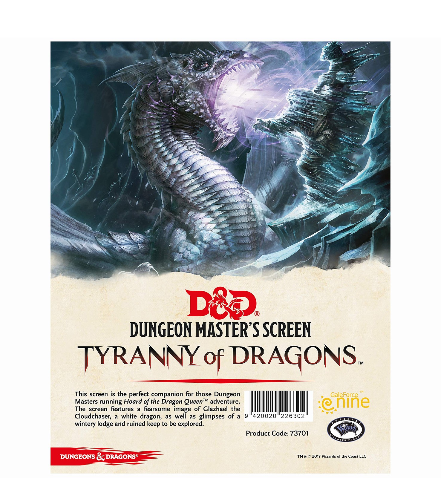 Gale Force Nine Dungeons & Dragons – “The Rise of Tiamat” DM Small, Multi