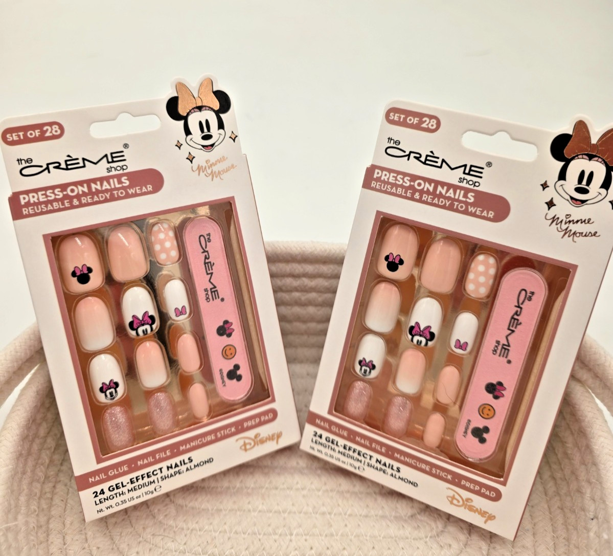 The Creme Shop Disney Minnie Mouse Press-On Nails Almond Bundle of 2 New