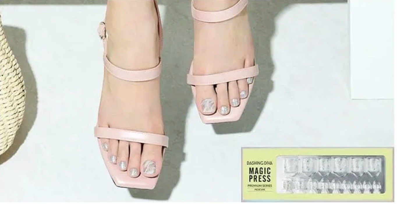 DASHING DIVA Magic Press Pedi-Shiny Marble ( 🇺🇸 US Free Shipping)