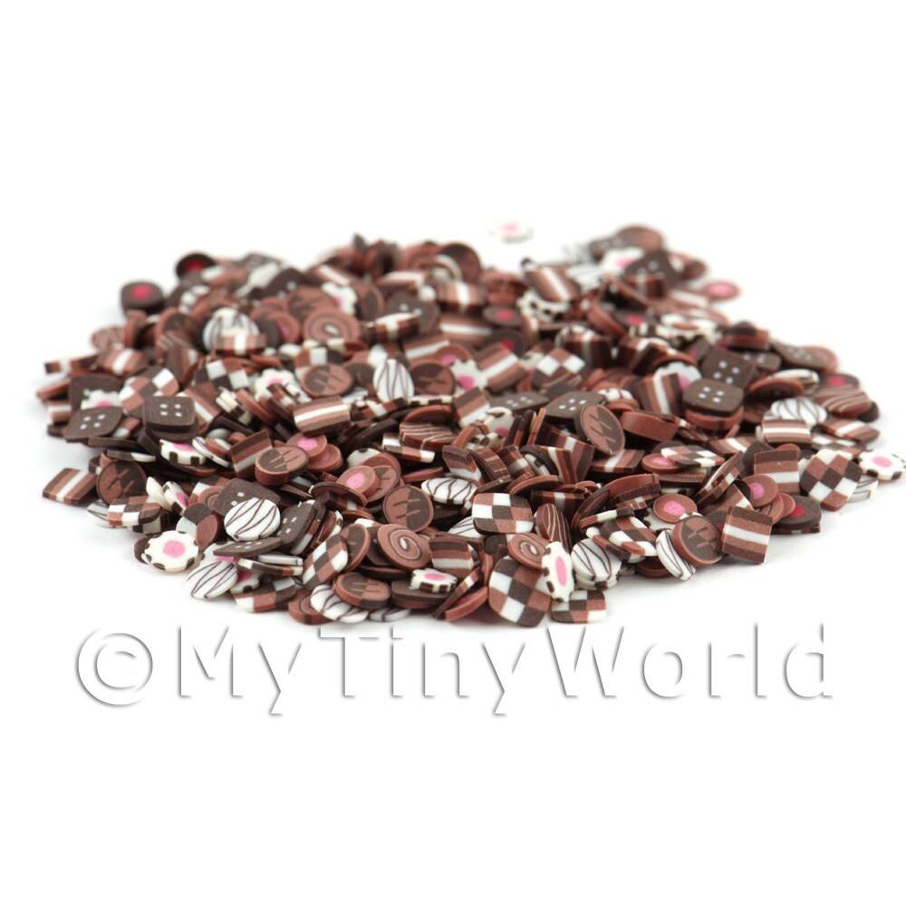 250 Mixed Chocolate Nail Art Slices
