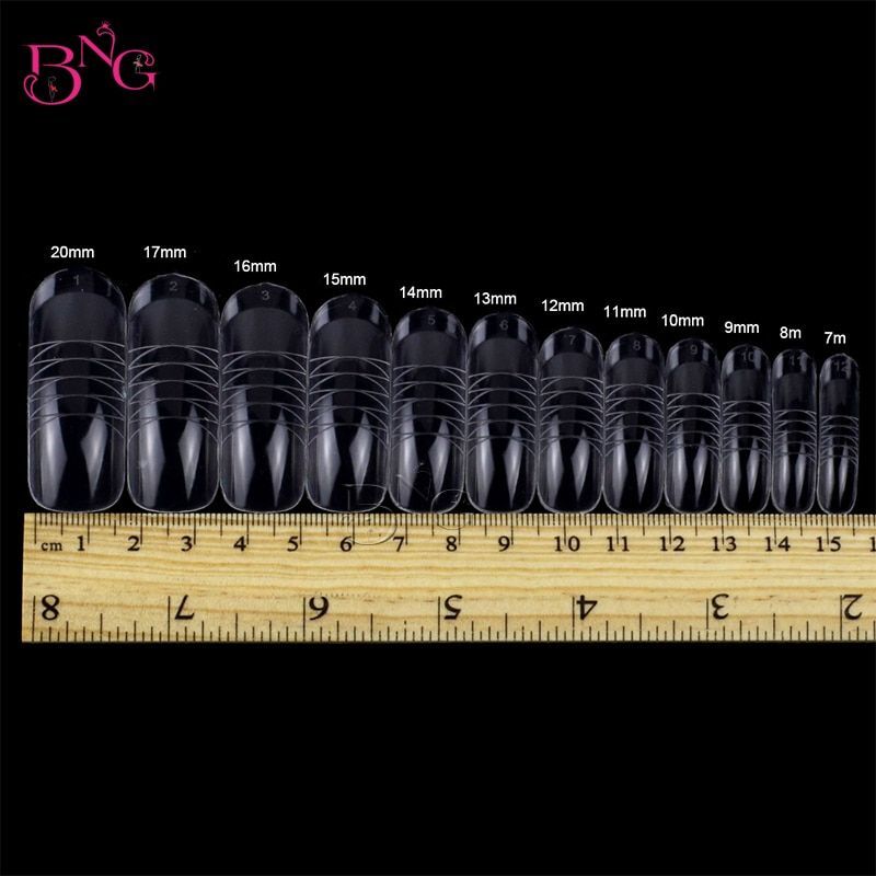 Quick Building Nails Extension Mold Form-Reusable Dual Clear False Nail Art Form