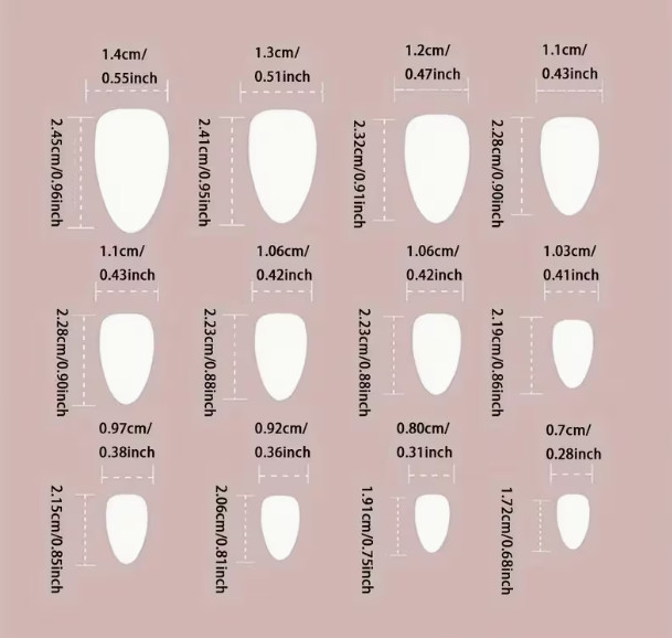 24 Pcs Press-On Nails Medium Almond Glossy – Black with Leopard Print