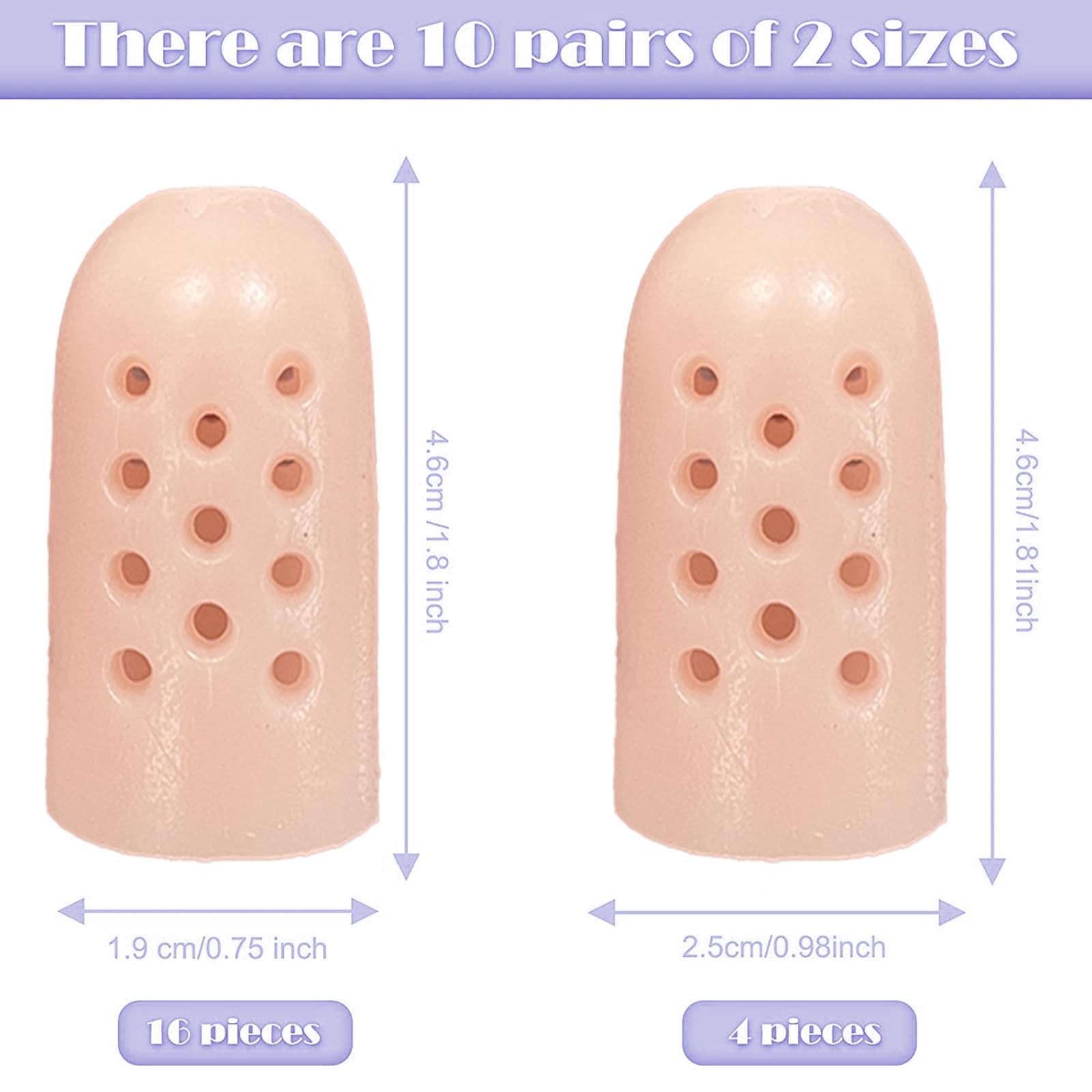 Zxfuture 20 Pack Gel Finger Cots with Air Holes Finger Protection and Healin…