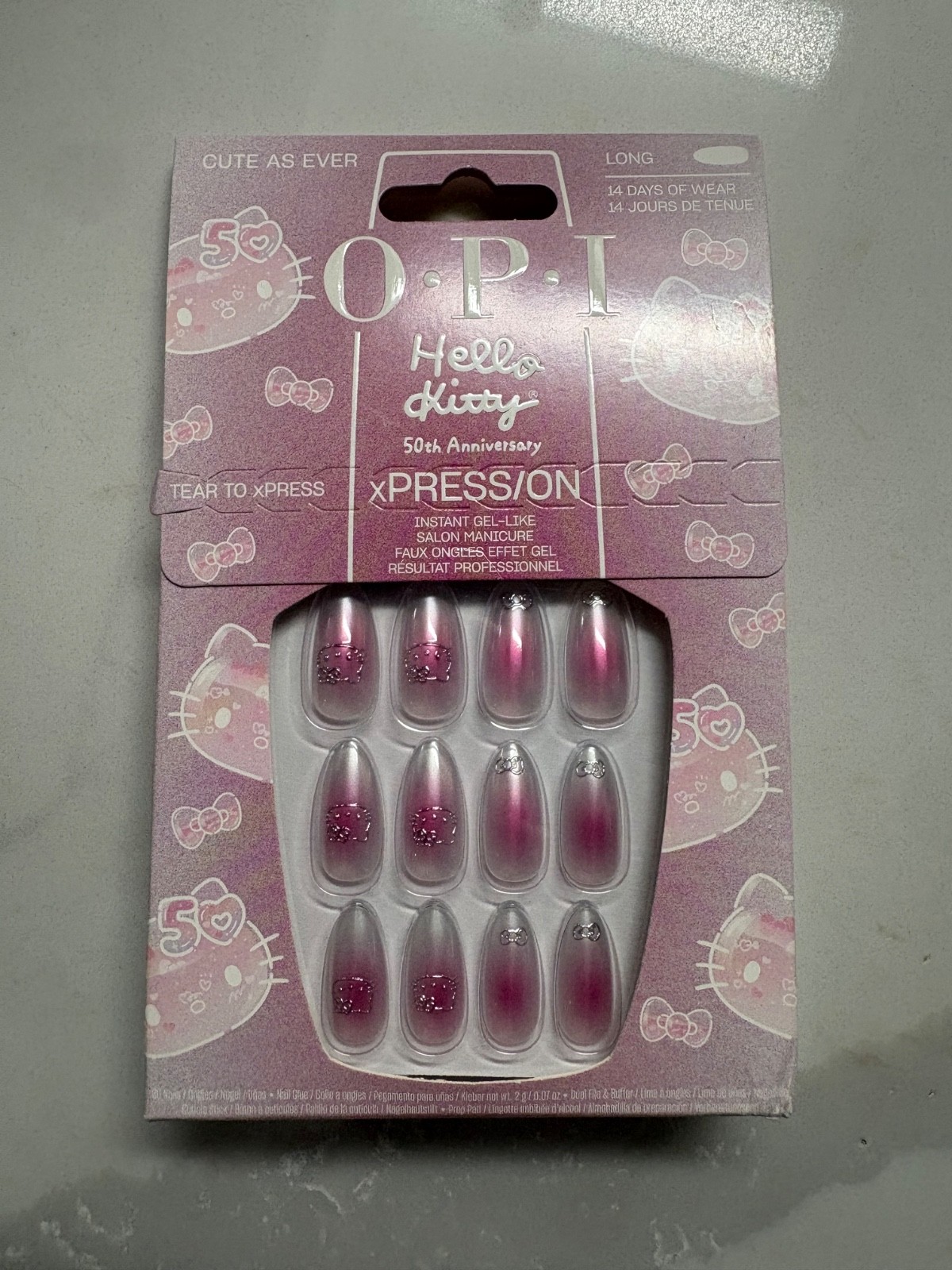 OPI xPRESS/ON Cute as Ever HELLO KITTY LIMITED EDITION COLLECTION