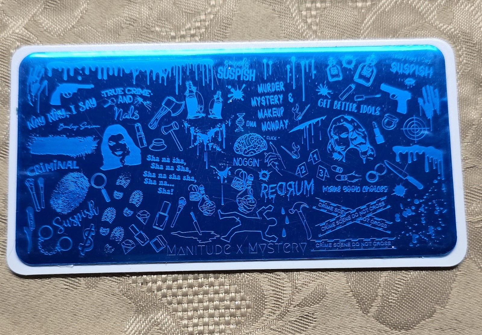 HTF Manitude Mystery Redrum The Shining Murder Suspish Nail Stamp Plate