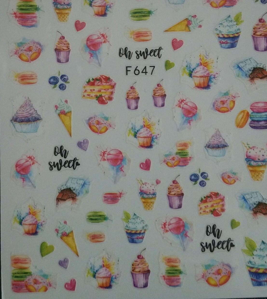 Ice Cream Sweet Nail Stickers