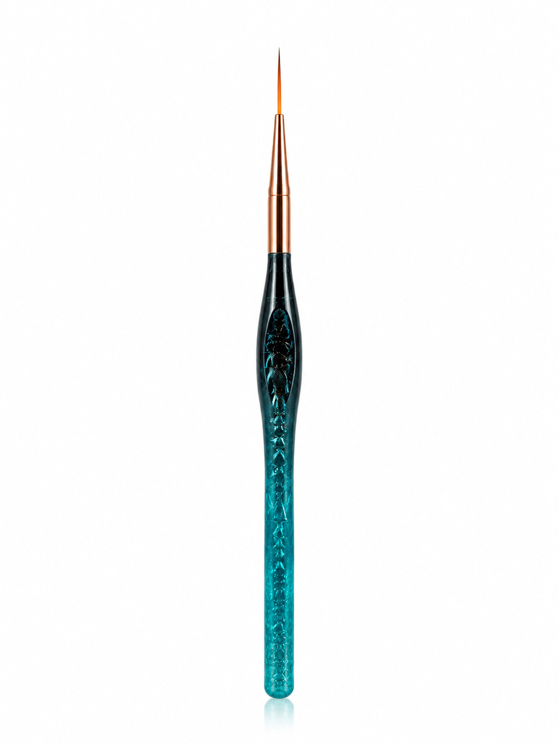 3PCS Blue Glitter Nail Art Liner Brush Set Nylon Detail Striping UV Gel 80004