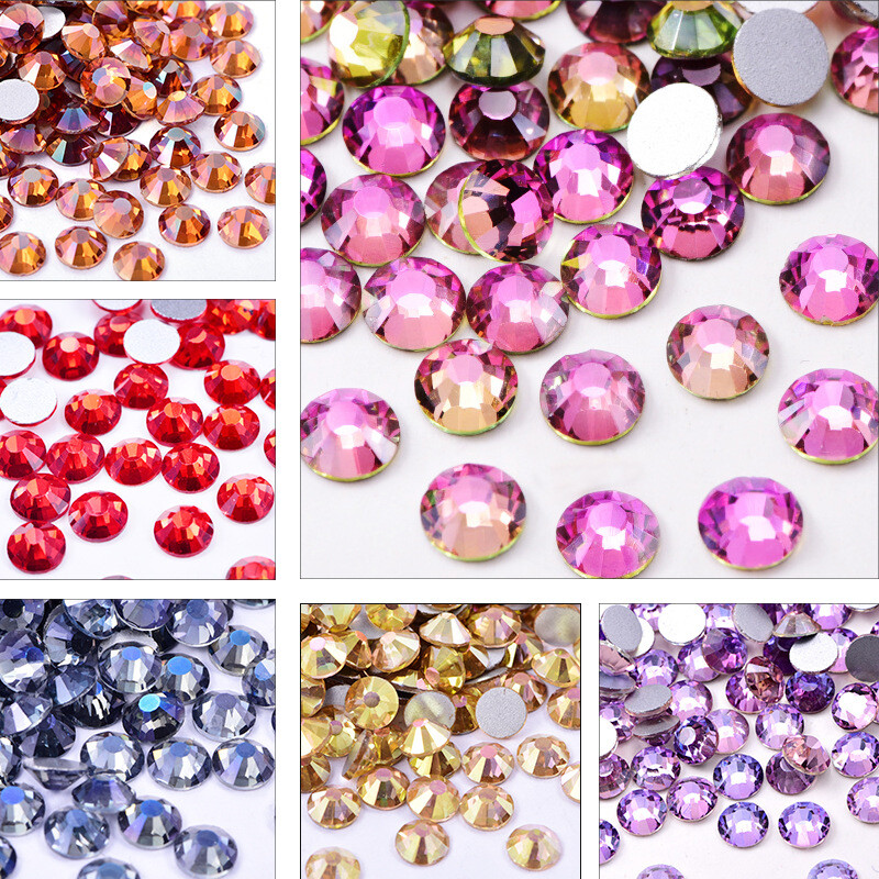1440 Pcs Flatback Crystal Glass Rhinestone Gems SS20 Nail Art Tips