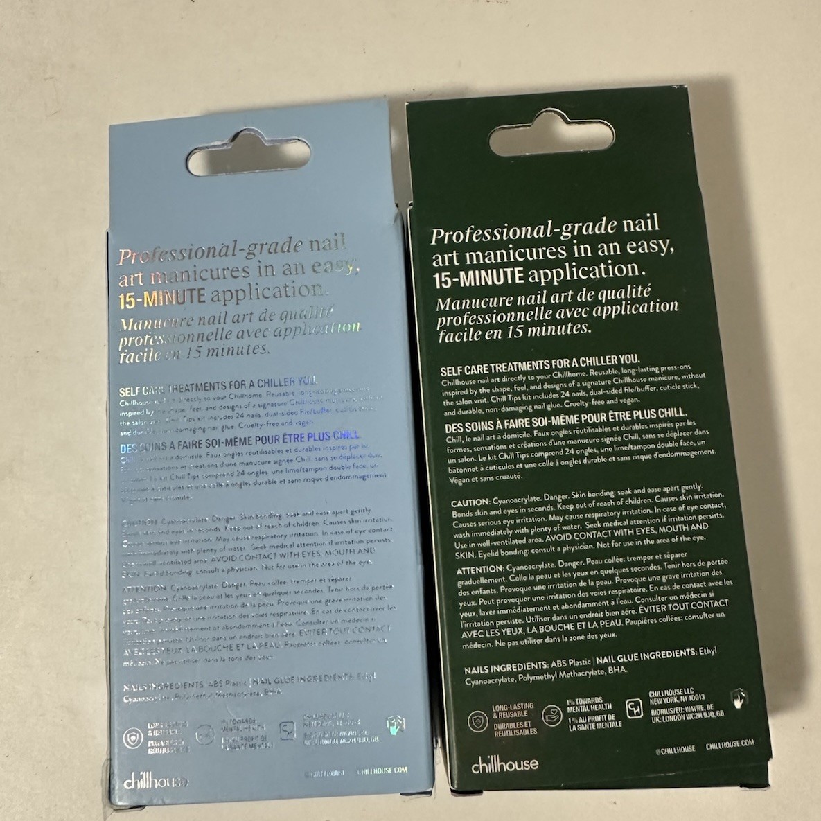 Lot Of 2 Chillhouse Chill Tips Nails, Chill At The Disco & Gone Glamping