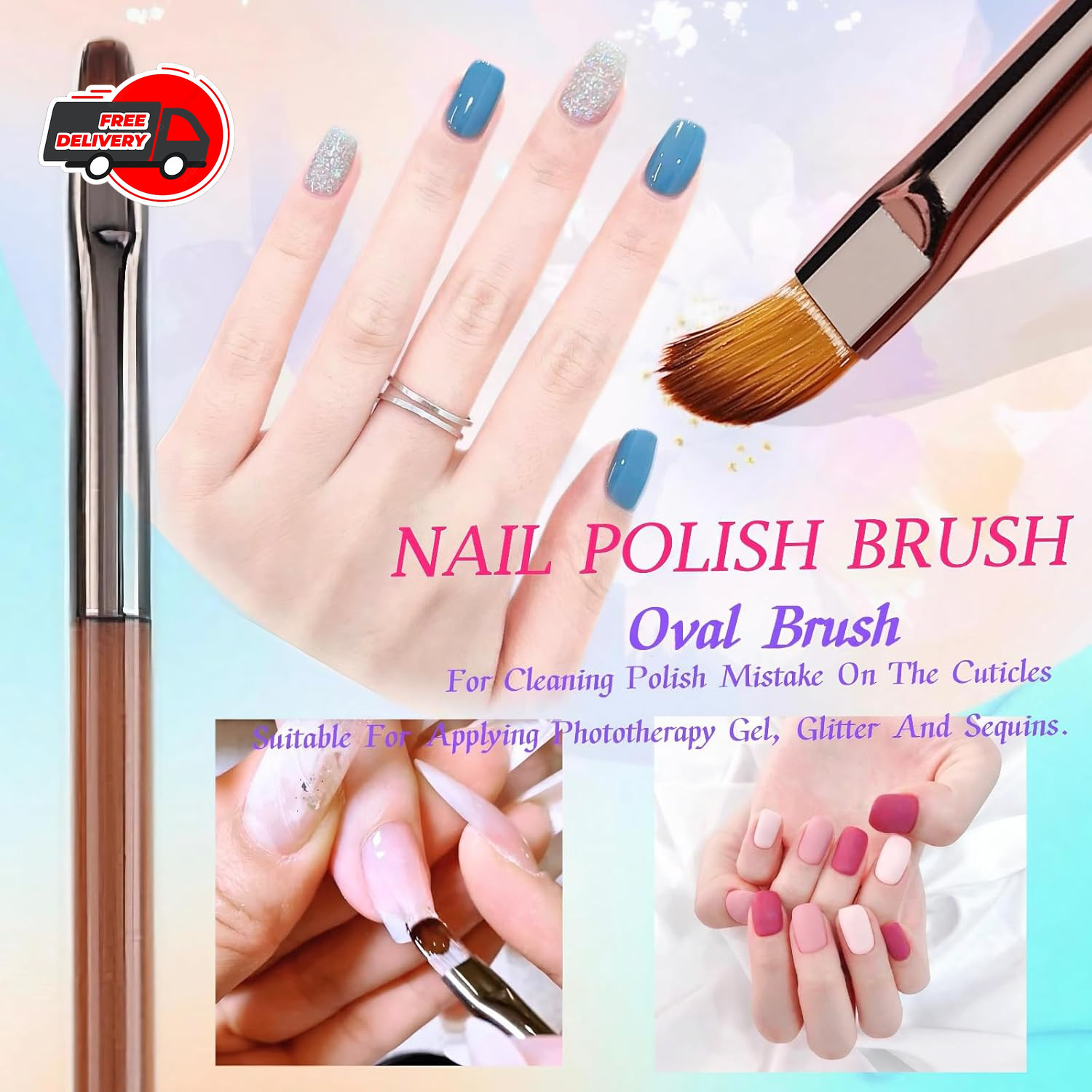 5pcs Nail Art Liner Brushes, Liner Brush For Nails Gel, Thin Nail Art Brush, Siz
