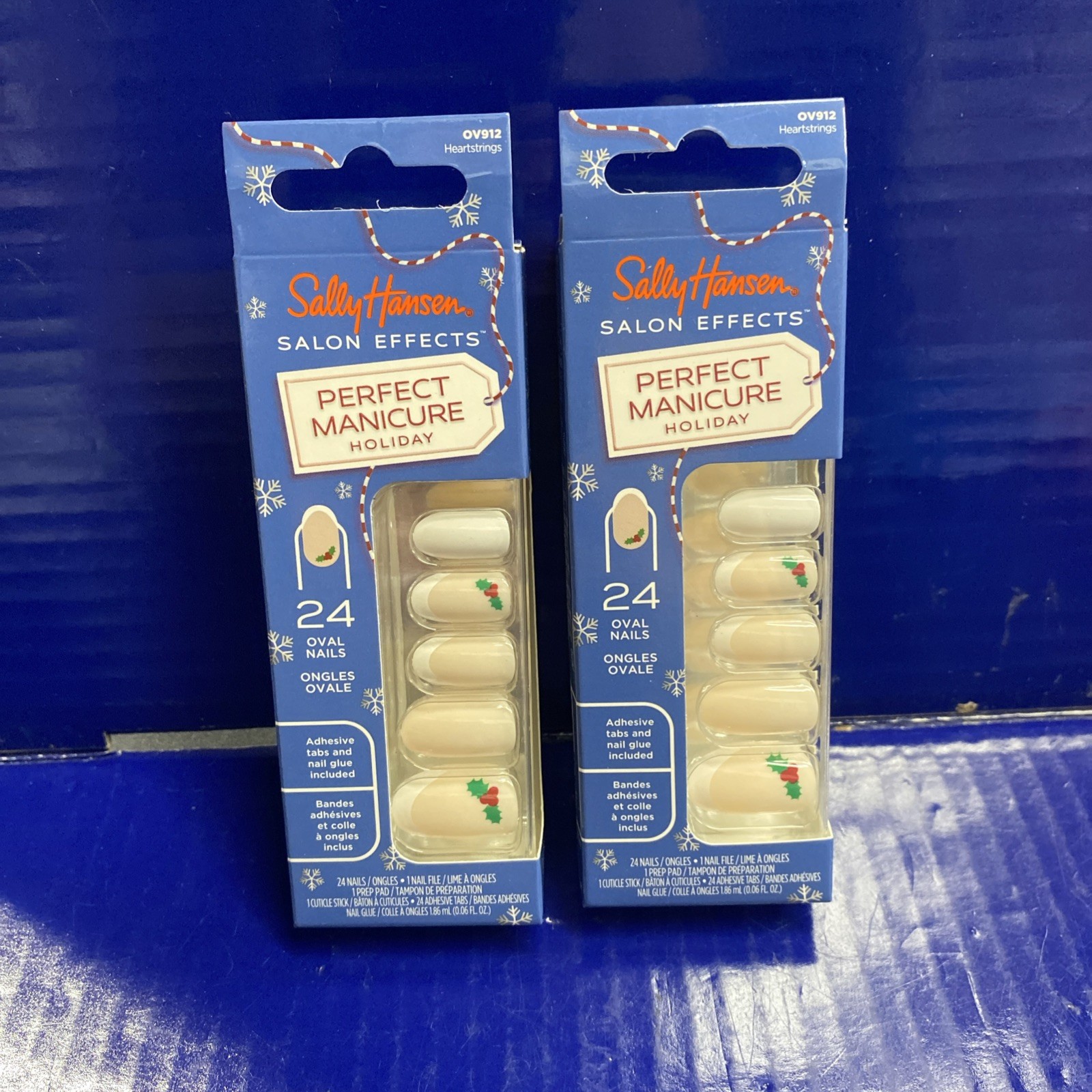 2X Sally Hansen Salon Effects -Perfect Manicure Holiday Press On Nails