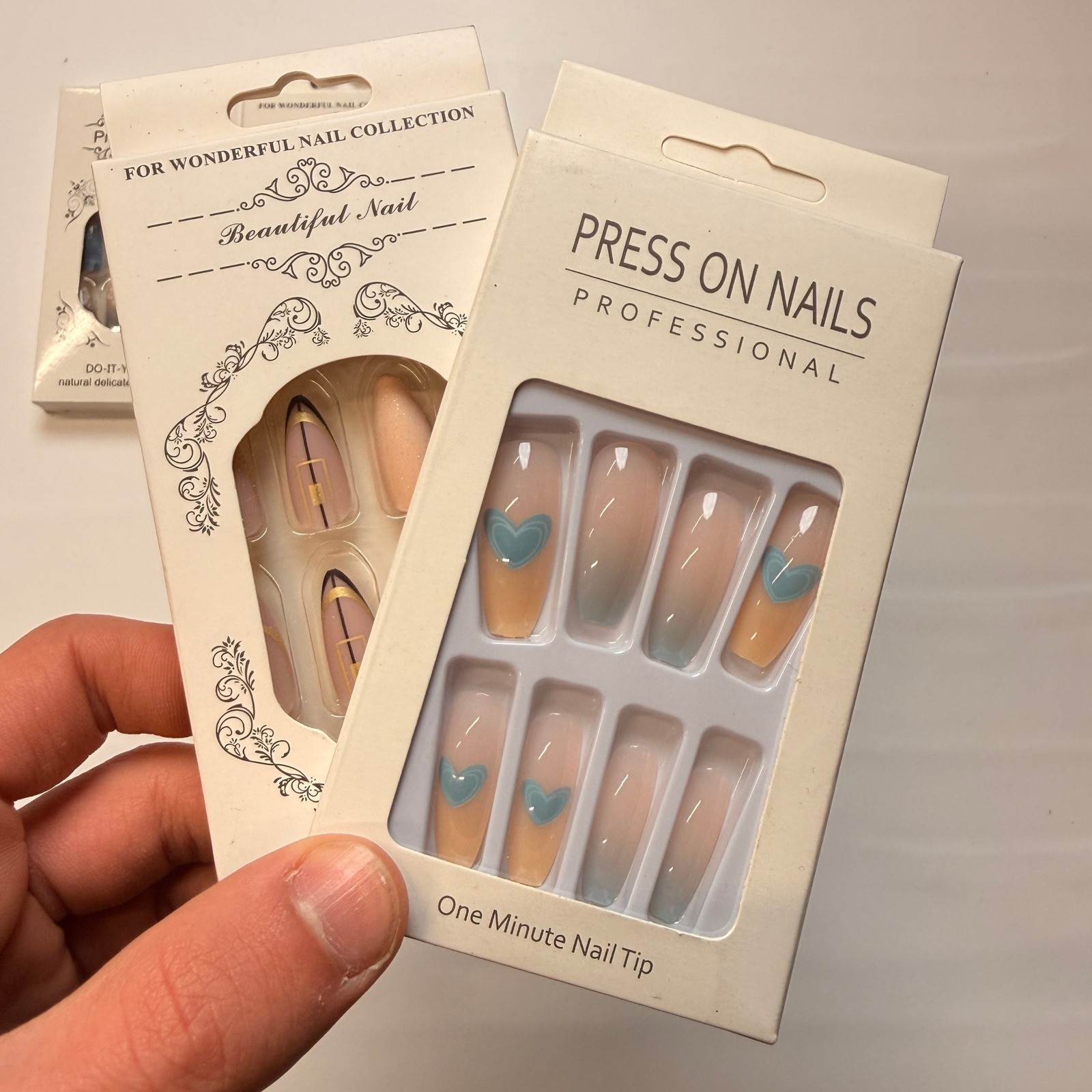 Lot of 10 Pack of 24 New False Press On Nails Assorted Designs and Colors №N29