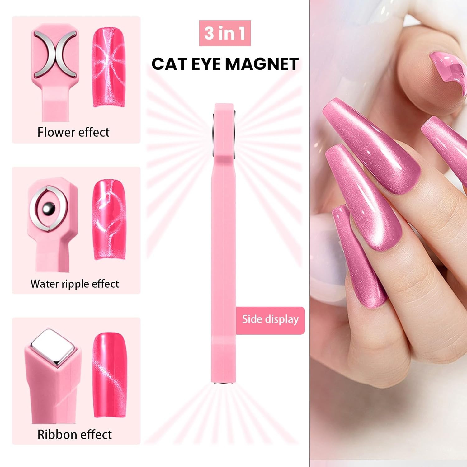 10Pcs Nail Art Stamp Pen Nail Art Flower Stamp Pen with 3 in 1 Nail Magnets Tool