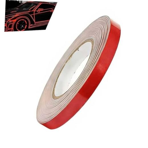 0.4″ x 197″ Car Body Rim Reflective Strips Sticker, DIY Night Safety 1 PC Red