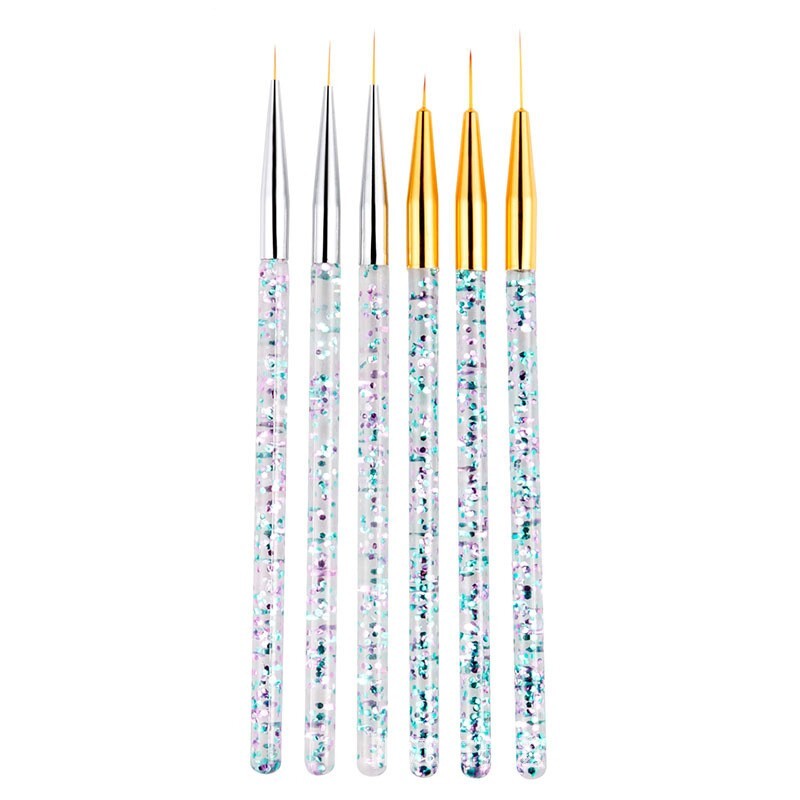 3pcs Nail Art Brush Pen Line Drawing Painting Liner Thin Brushes 7/9/11mm