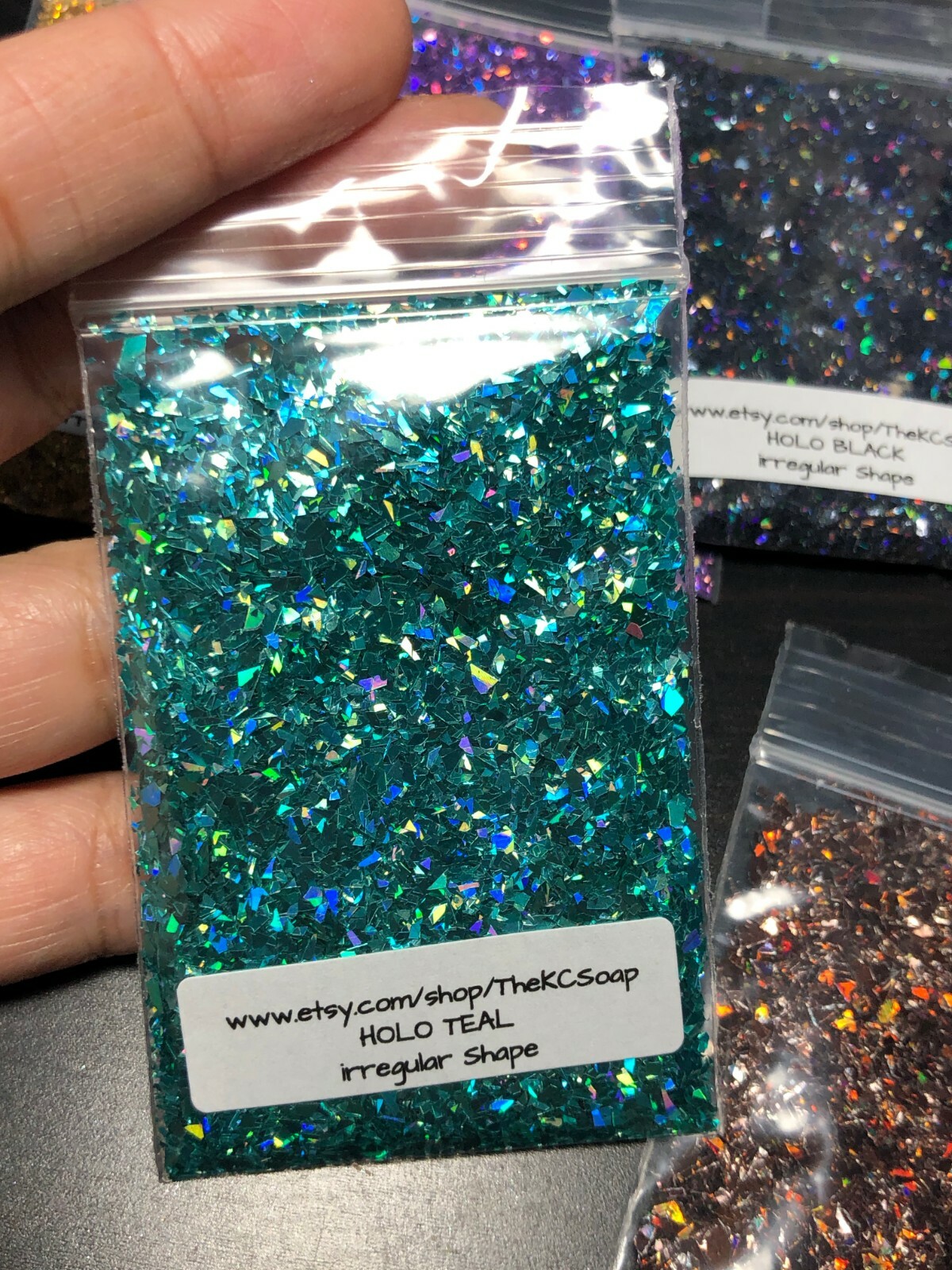 Holographic IRREGULAR SMALL Mylar Sheet Random Cut Size Flakes for nail US Selle