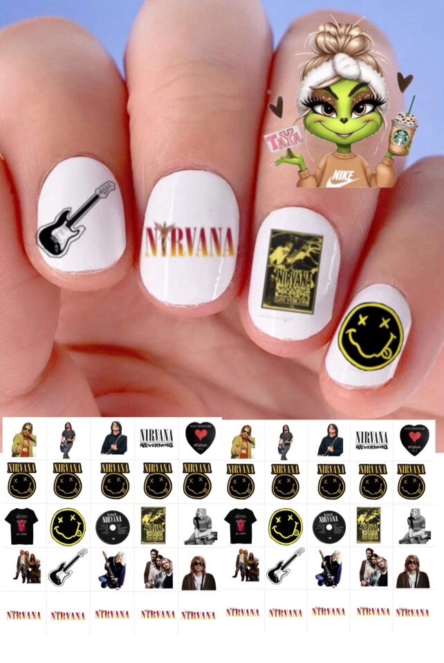 Nirvana Waterslide Nail Decals Set Of 50 Instructions & Bonus