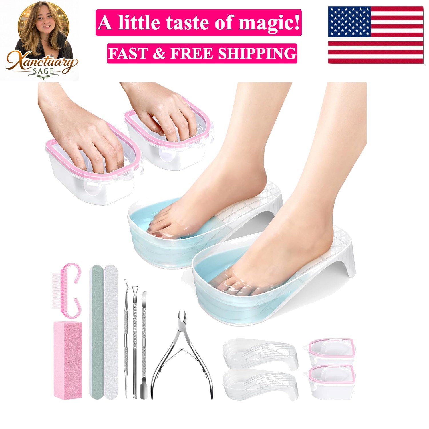 Hand Toe Nail Soaking Bowl: 12PCS Large Size Hand & Foot Nail Soak Off Bowl f…