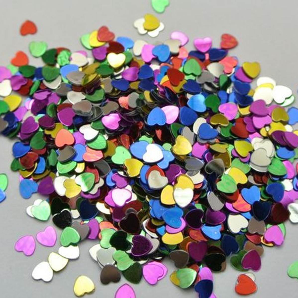 50 Gram Mixed Color Metallic Heart Sequins Loose Tiny 5mm Nail Art Tips Crafts