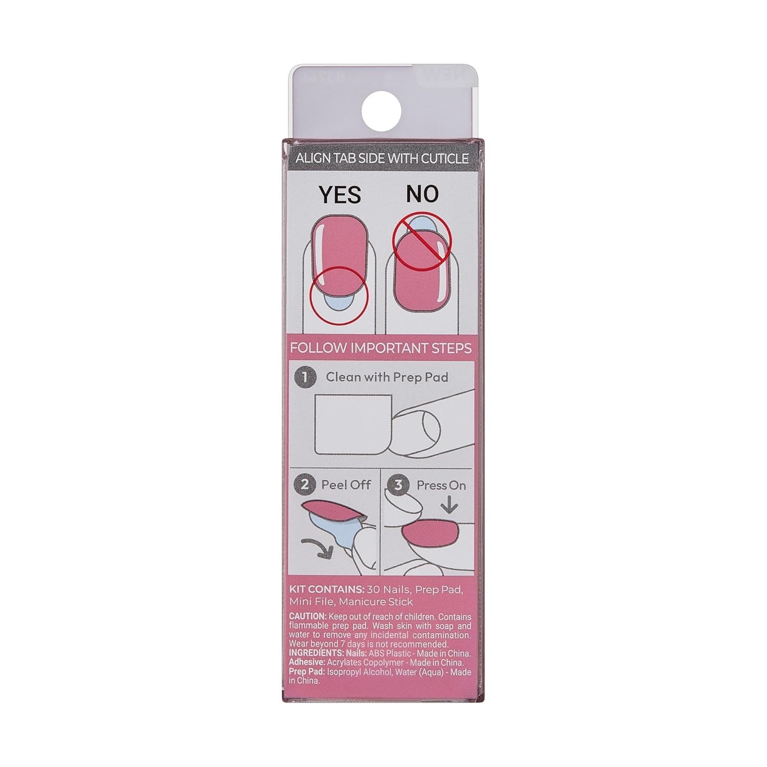 Petal Pink Kiss Press-On Nails – 30 Solid, Shimmery Nails for Quick Manicures