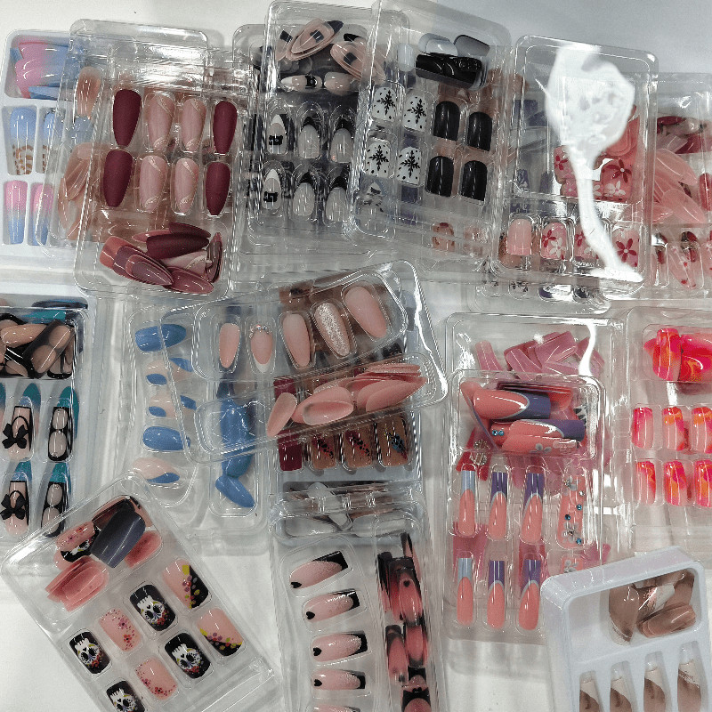 240/10 Boxes of Various Styles Randomly Mixed, Detachable, and Reusable Nail Art